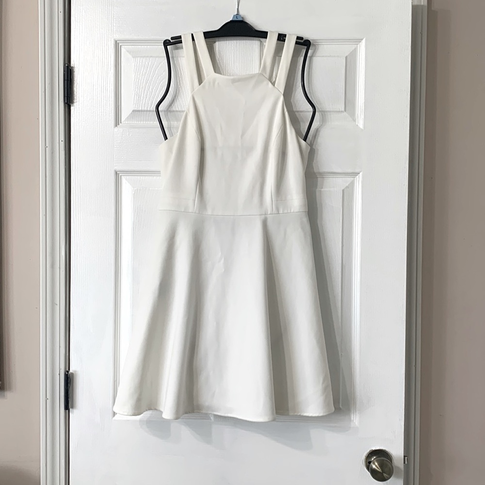 French Connection Fit and Flare Dress Ivory Size 8